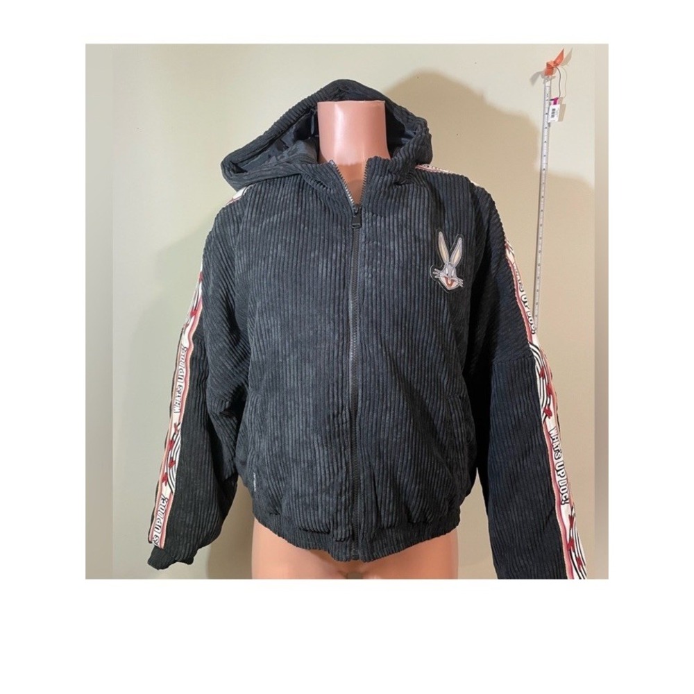 Members Only Corduroy Jacket‎ Looney Tunes Women's Large Black What's up Doc